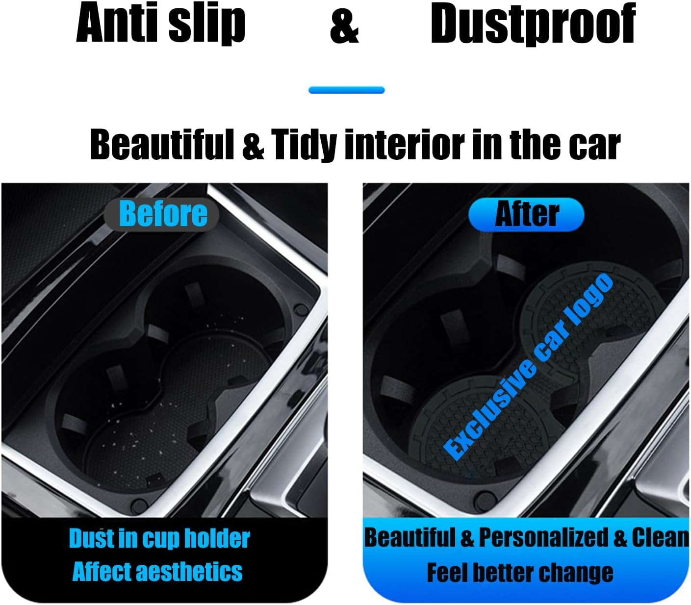 Portavasos BMW Serie M silicona antiderrap 2.75" pack 2