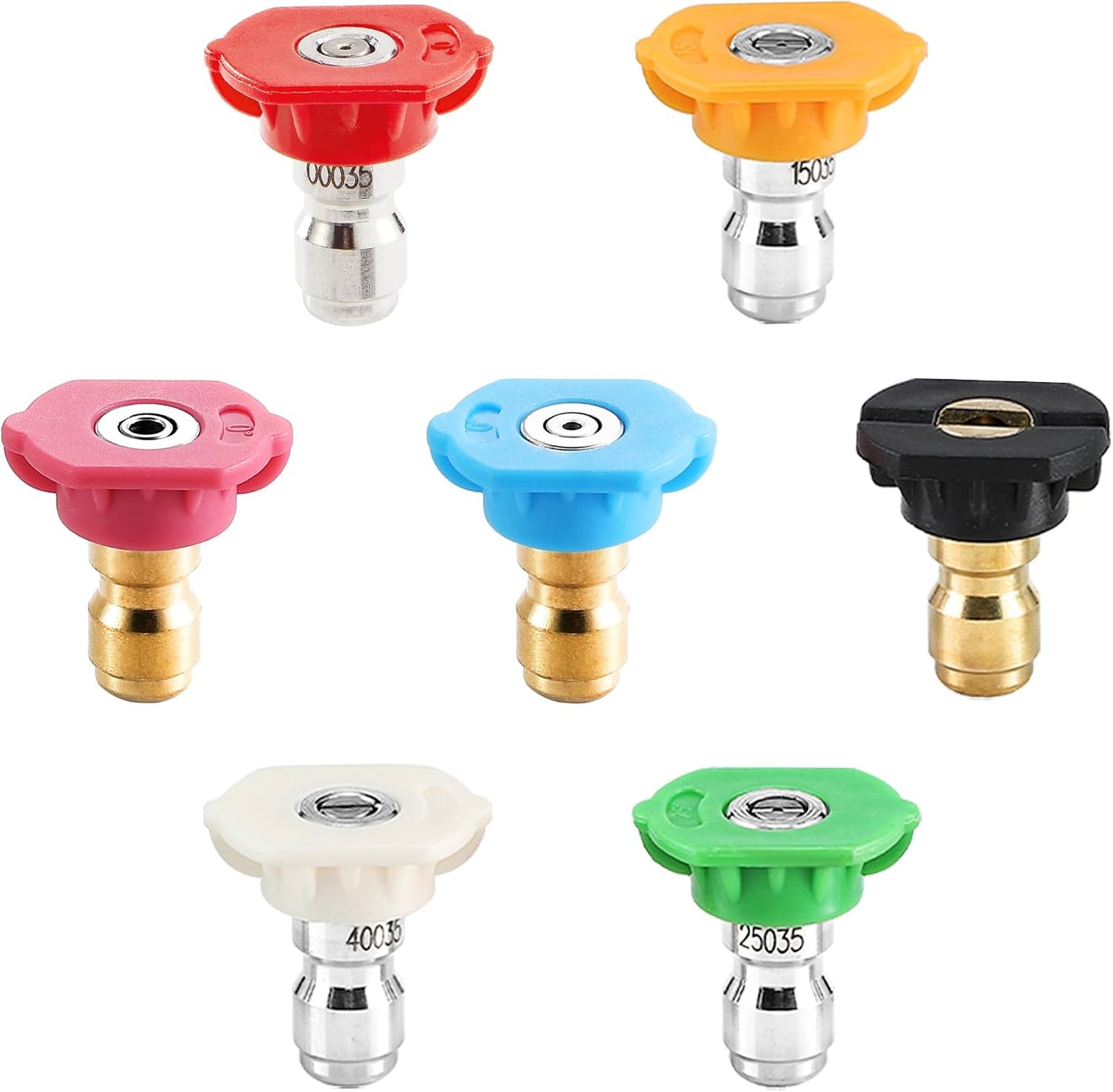 Set 7 Pzas Boquillas Lavadora Presión 1/4" 3.5 GPM