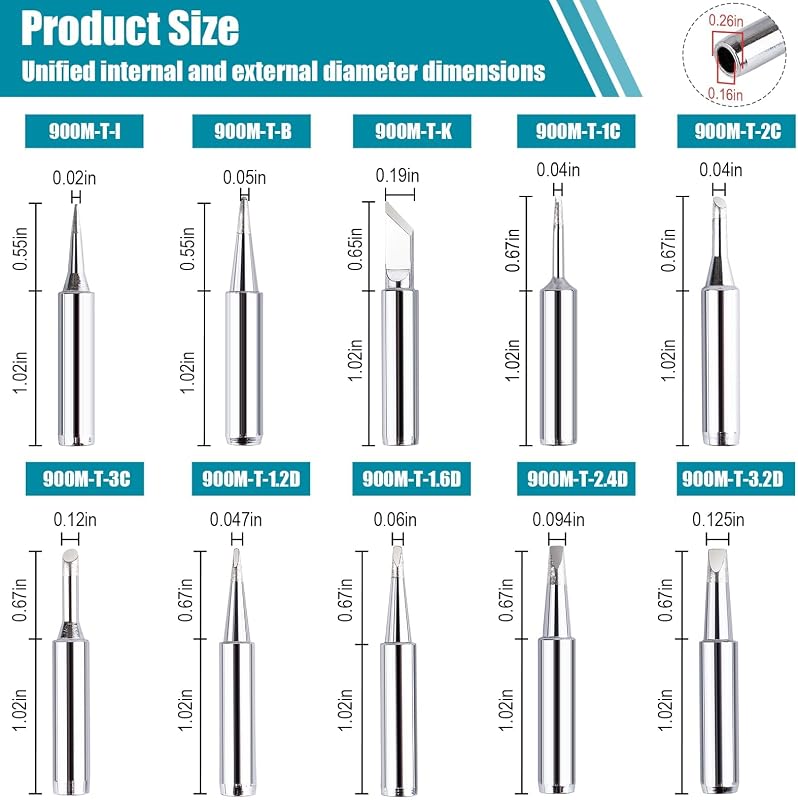 10 Pzas Puntas Soldador Comp HAKKO Atten Quick