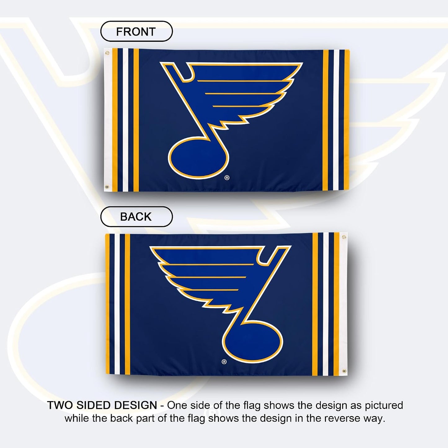 Bandera St. Louis Blues 3x5pies poliéster interiores exteriores