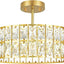 Candelabro techo dorado cepillado 5 luces cocina sala