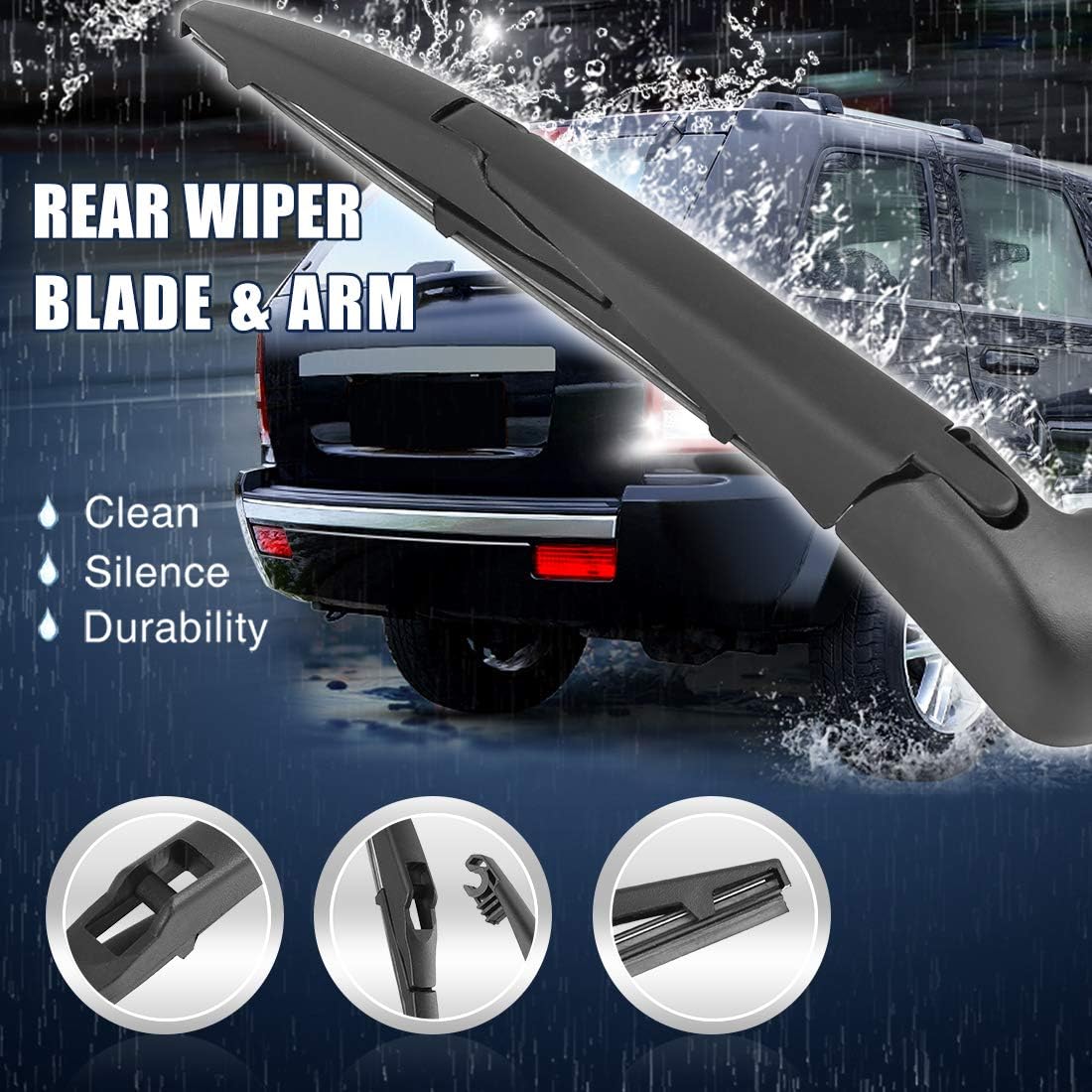 Juego brazo limpiaparabrisas trasero 8pulg para Toyota Scion XD