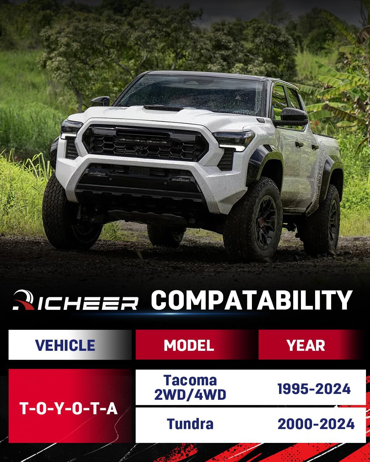 Bloque elevación trasera 2" comp Tacoma Tundra 1995-2024