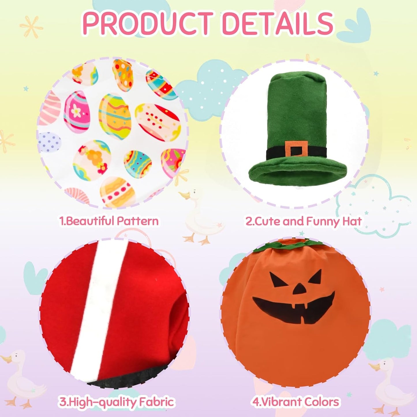 8 kits atuendos festivos ganso para porch todas estaciones