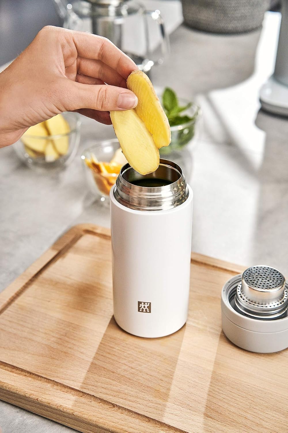 Infusor té y frutas 14.2oz color plateado