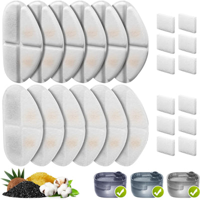 12 Filtros y Esponjas Bomba Dispensador Agua Perro 7L 4 Capas