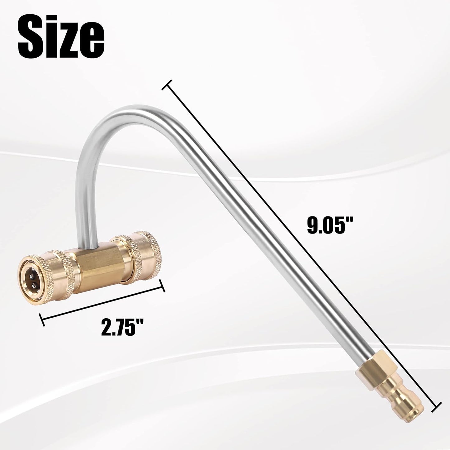 Accesorio limpiador canalones 1/4" 4000PSI 9" 4 boquillas
