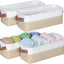 Canastas tela 15x6x5" set 4 con asas decorativas