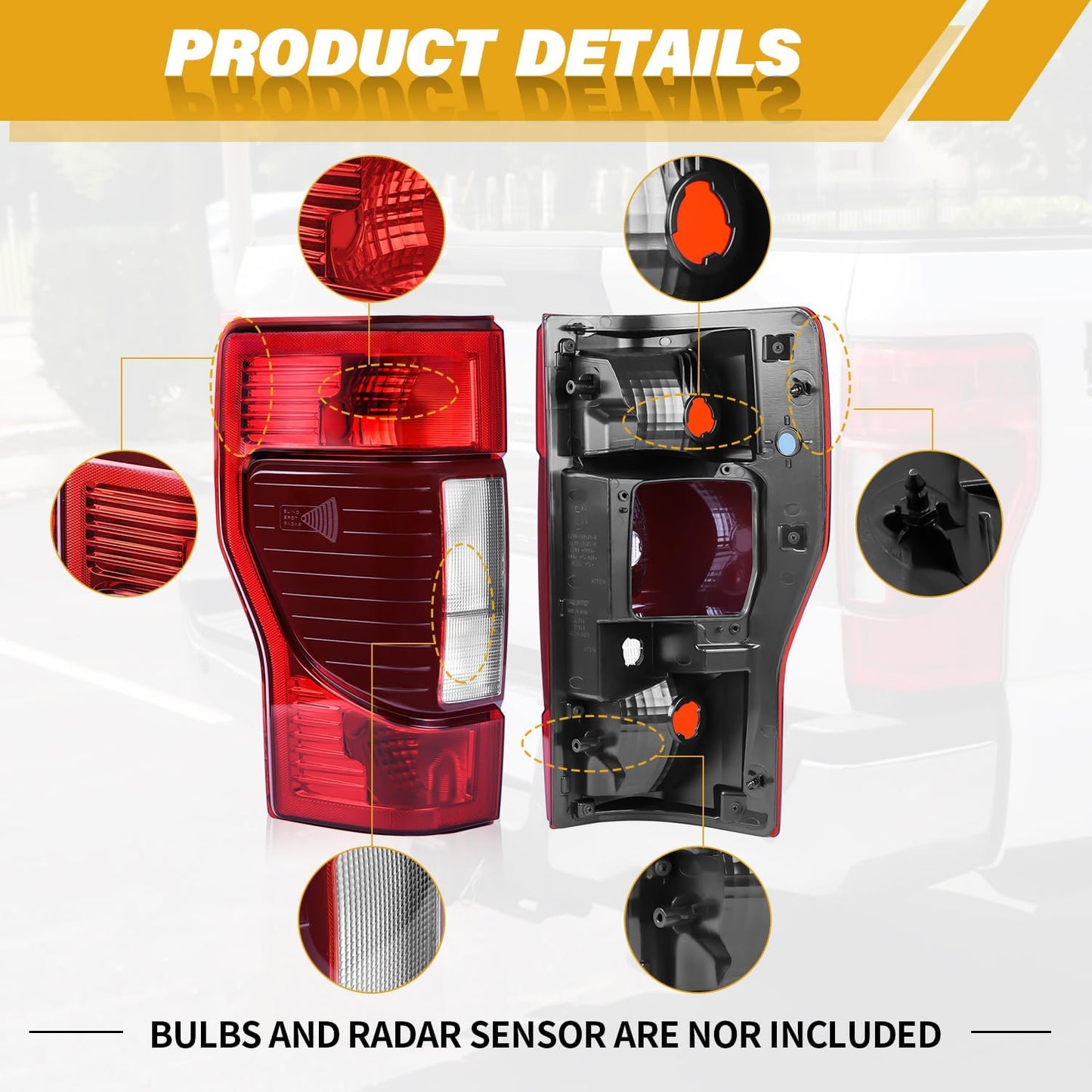 Conjunto luz trasera Ford F250 sin LED izquierdo