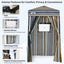Toldo plegable 4x4 rayas marrones privacidad piscina