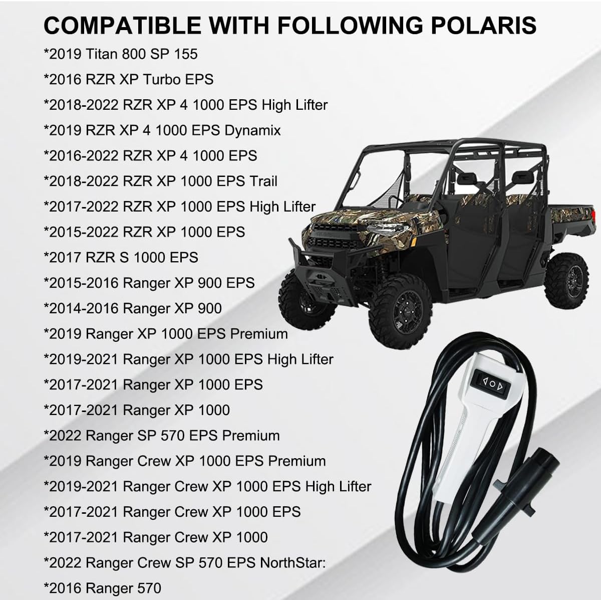 Controlador interruptor remoto cabrestante Polaris Ranger XP