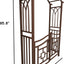 Arco jardín aluminio marrón con puerta