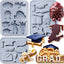 3 Moldes Silicona Graduación Diploma Búho Libros