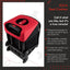 Cojín asiento reversible negro/rojo