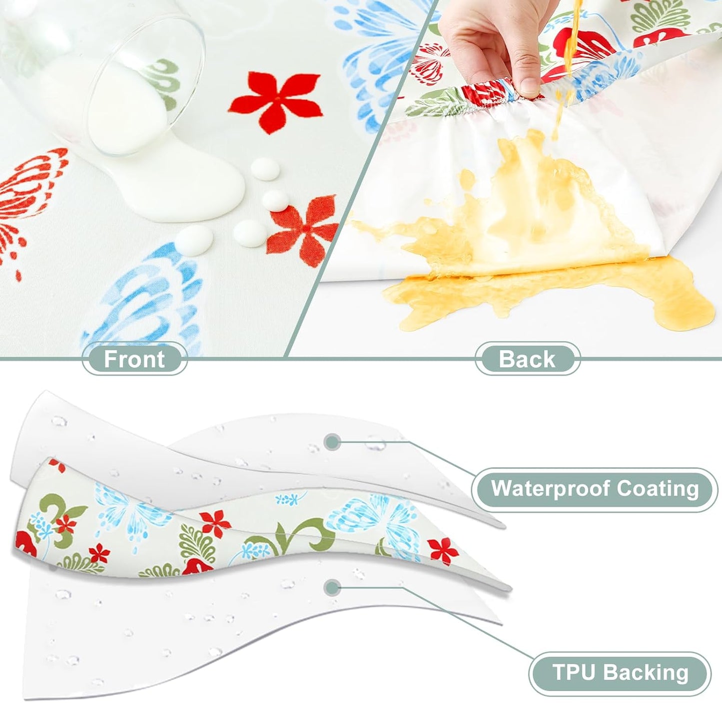 Mantel picnic impermeable elástico 30x72" poliéster