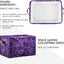 Cesta almacenamiento plegable lila con asa impermeable