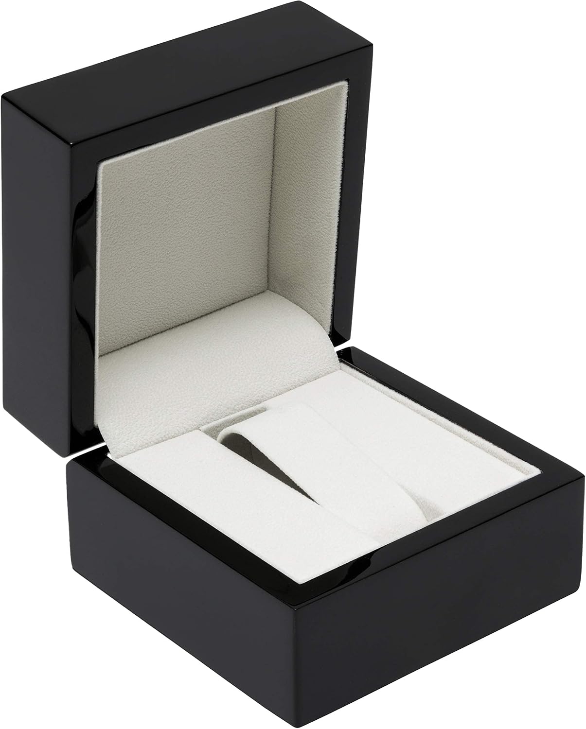 Reloj madera caja regalo lujo set 2 con cinta negro