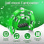 Pandereta metal media luna doble fila color verde