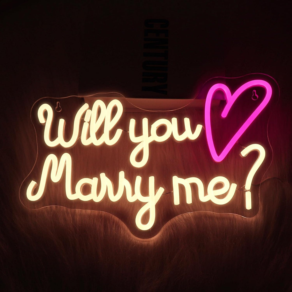 Letrero neón LED Will You Marry Me para decoración