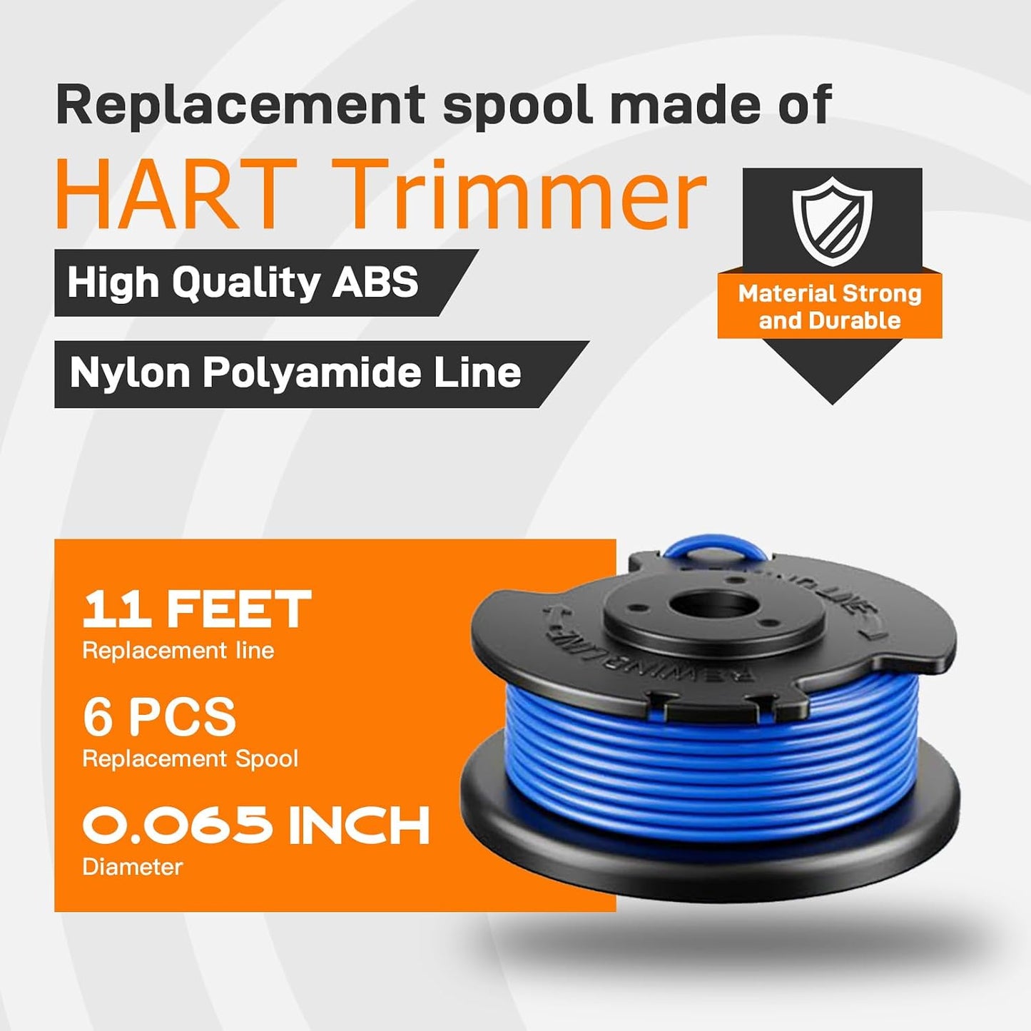 7 Carretes 0.065" comp Hart 6 carretes 1 tapa