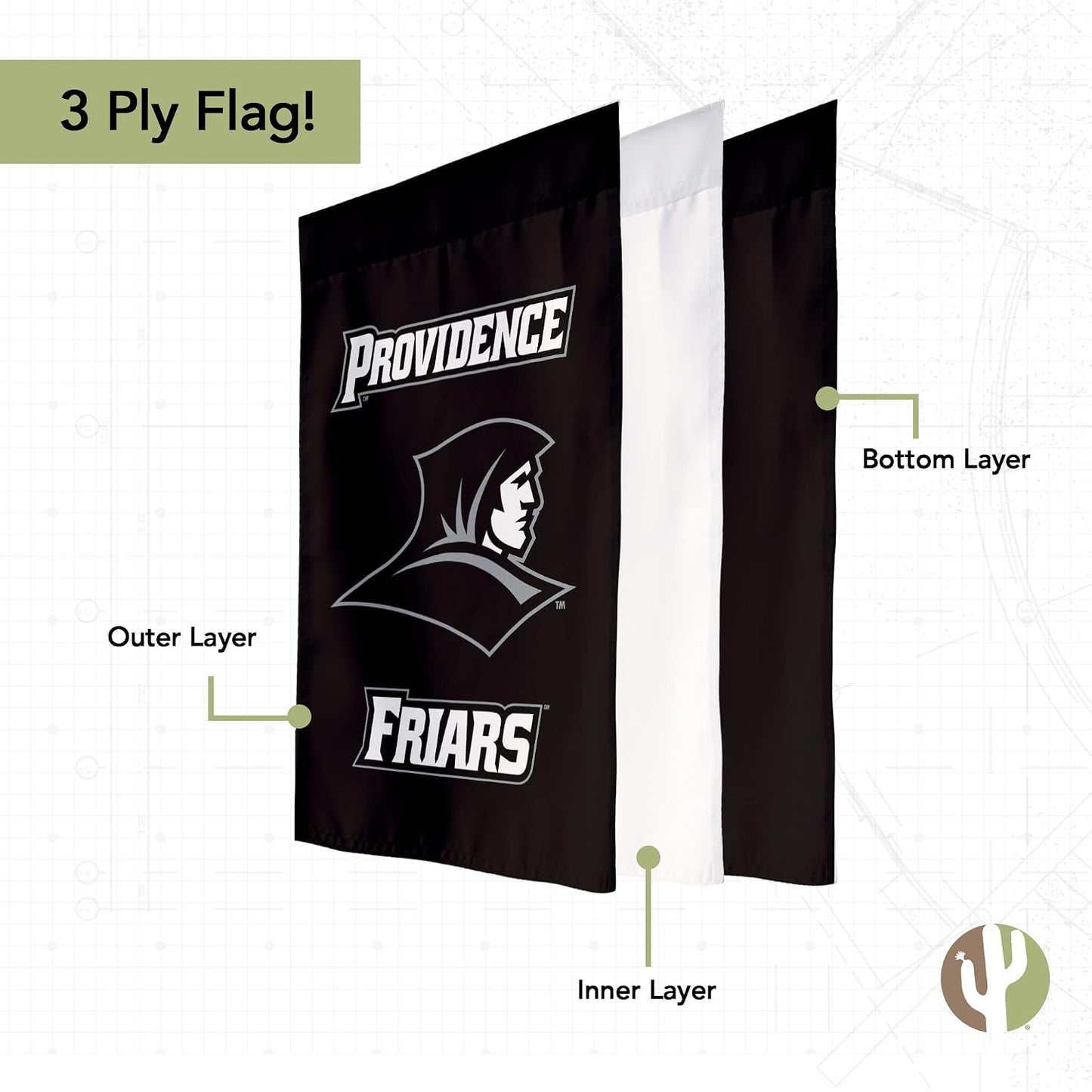 Bandera jardín Providence Friars 19x12pulg