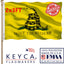 Bandera Gadsden 2x3ft doble cara ojales latón