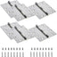 6 Pzas Bisagras Puerta Comercial 4.5x4.5" Acero Inox