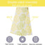 Camino mesa poliéster reversible 12x70pulg amarillo