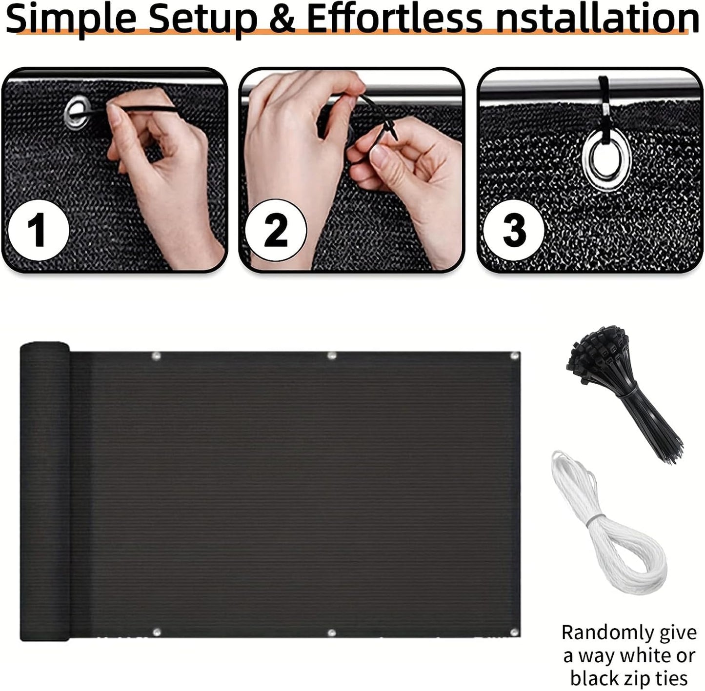 Valla privacidad balcón jardín 4.9x13ft duradera resistente