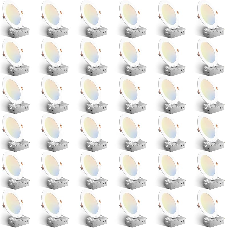 36 Luces LED empotrables 6pulg 2700K-5000K regulables sin
