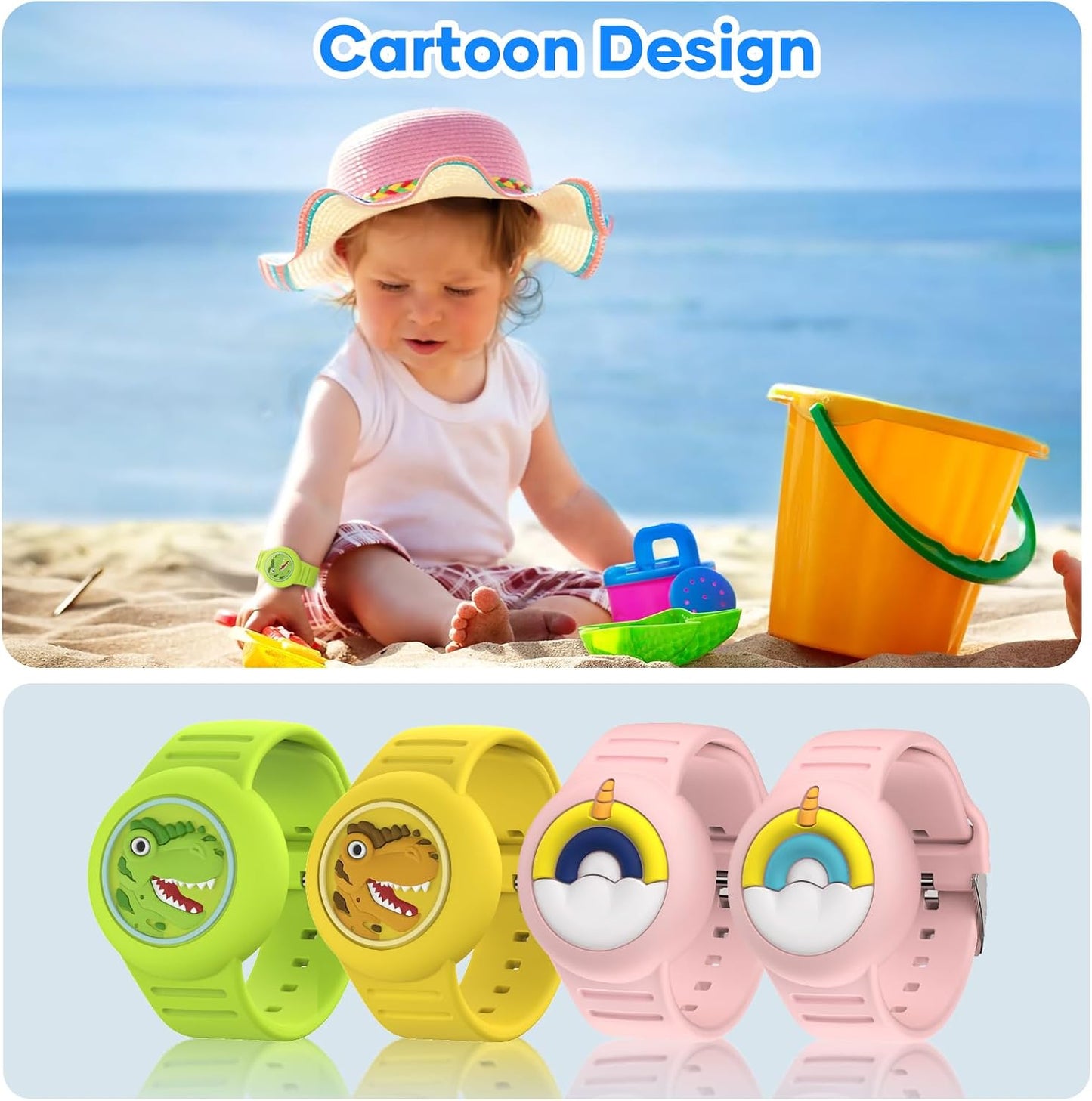 Pulseras AirTag para niños impermeables de silicona suave
