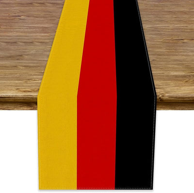 Camino mesa lino bandera alemana decoración oktoberfest 13x72pulg
