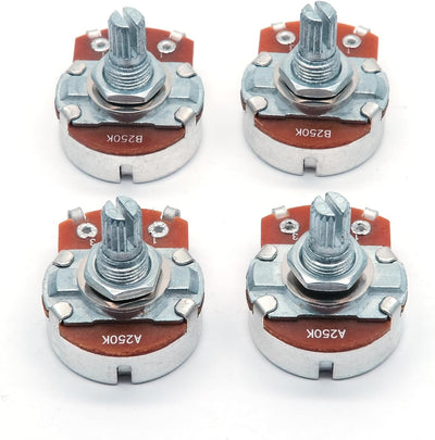 4 Pzas Potenciómetros Volumen Guitarra Eléctrica Eje 15mm