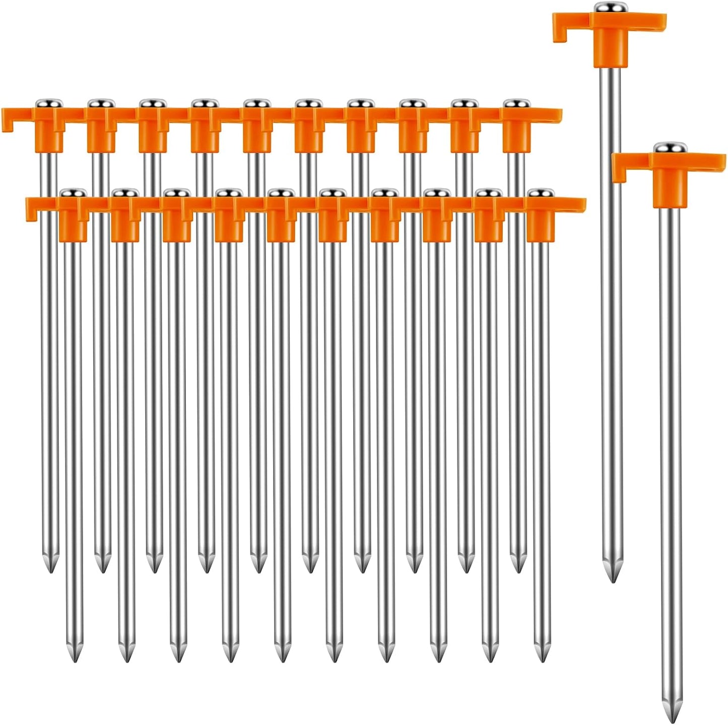 30 Estacas Tienda Resistentes 9.6" Metal Antioxidante