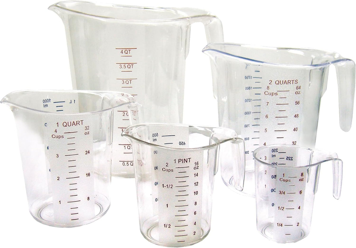 Set 5 Tazas Medidoras Policarbonato Transparente
