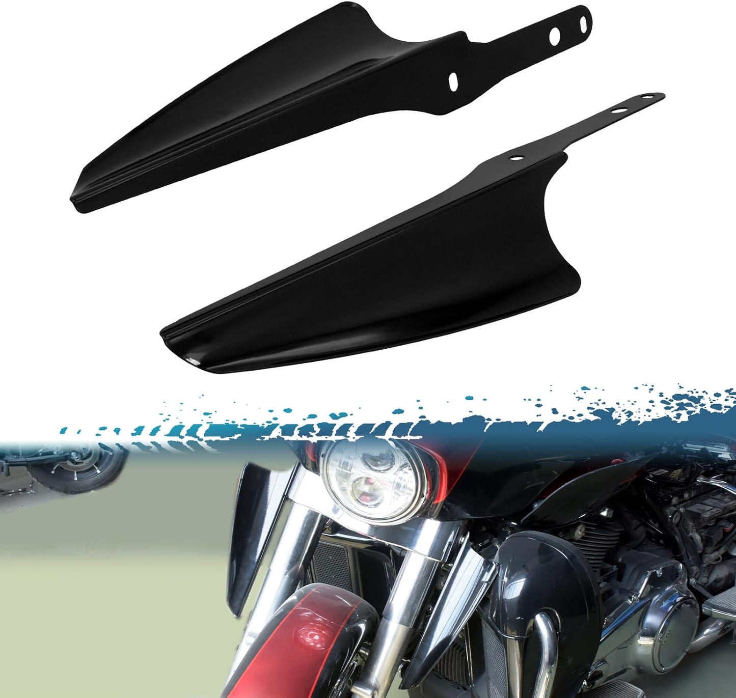 Deflectores viento Harley Touring 95-23 Negro