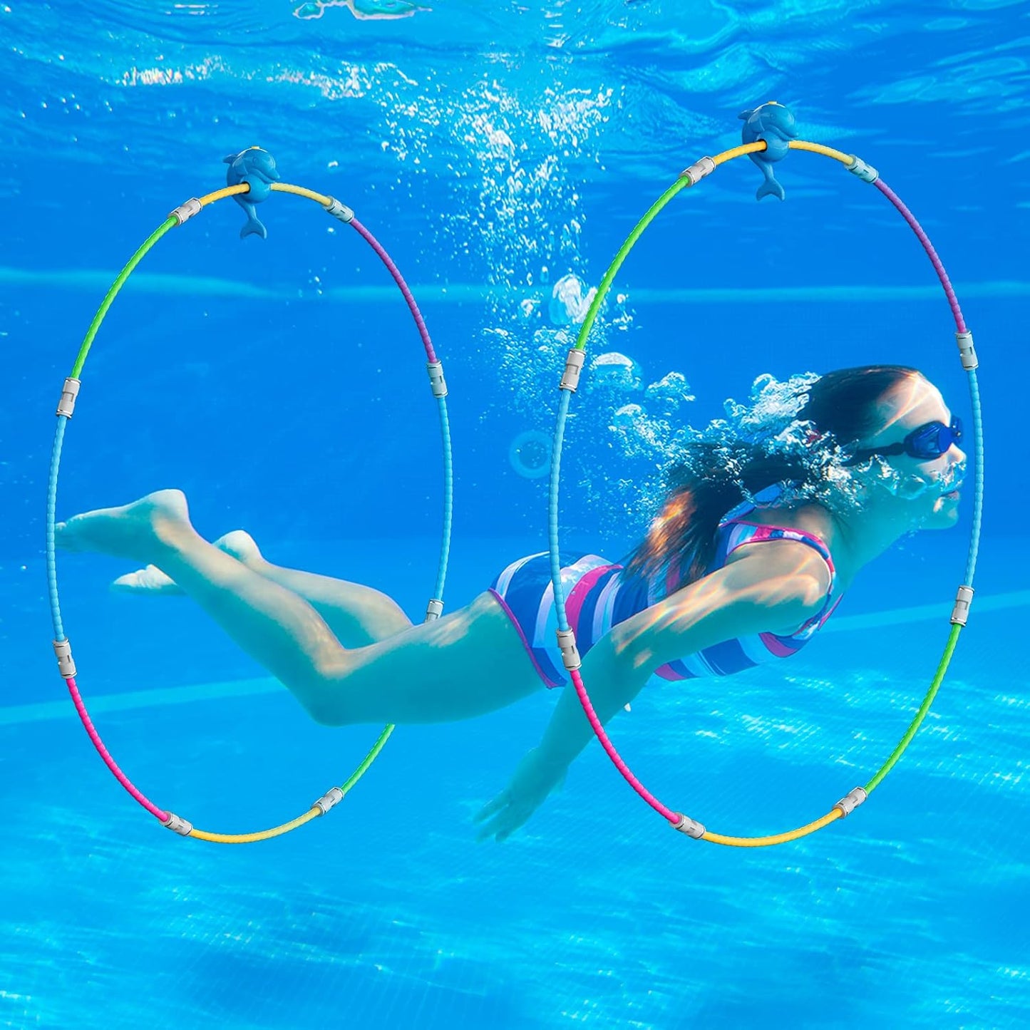 Juguetes de piscina para niños anillos de natación 4-12 años