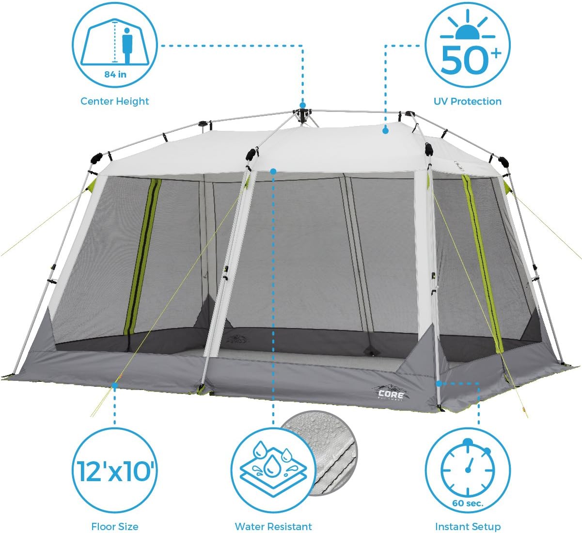Casa pantalla instantánea 12x10ft plegable con bolsa