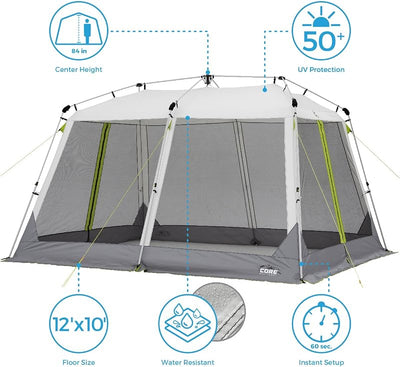 Casa pantalla instantánea 12x10ft plegable con bolsa