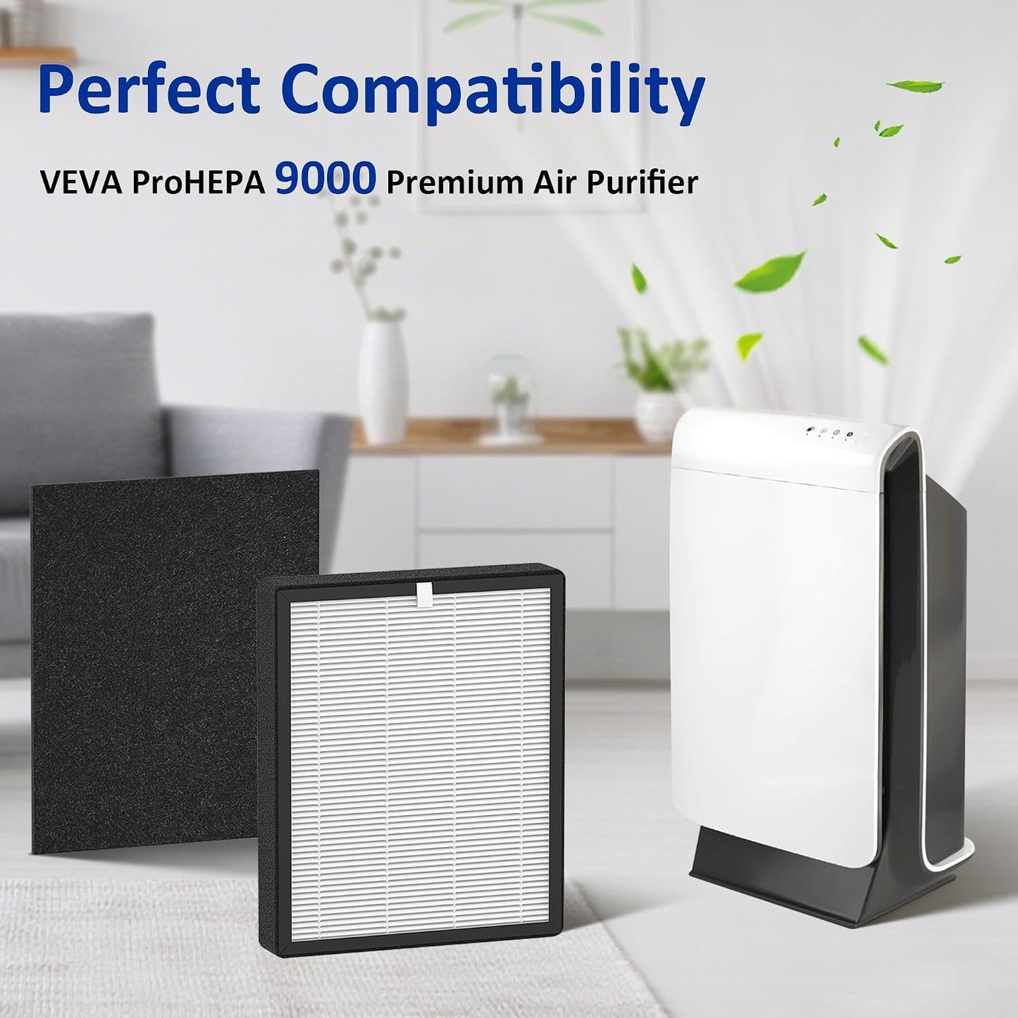 3 Filtros H13 HEPA y 3 Prefiltros Carbón Activo Purificador Veva
