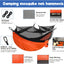 Hamaca doble con red de insectos para camping naranja