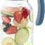 Jarra Mason 64oz boca ancha con tapa abatible hermética