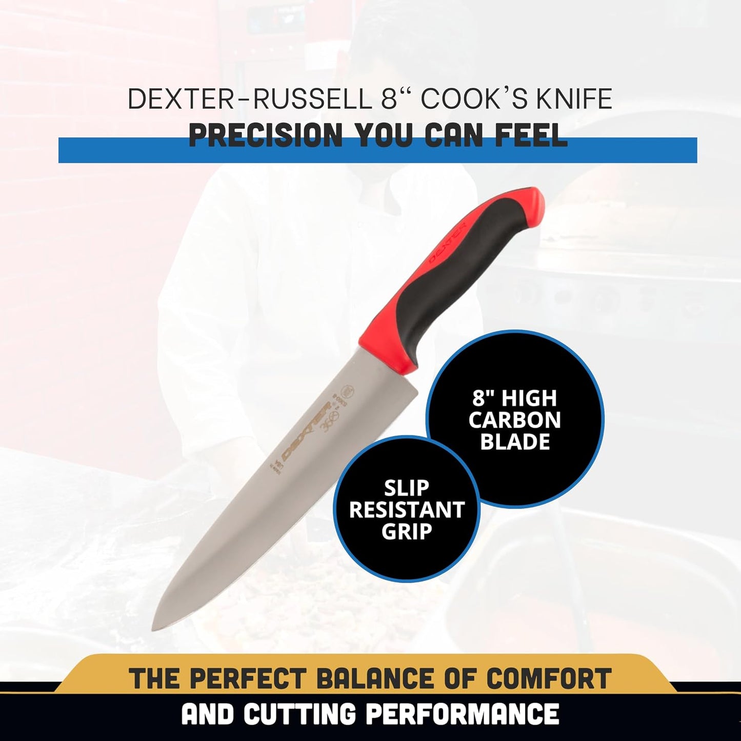Cuchillo Dexter 8pulg mango rojo
