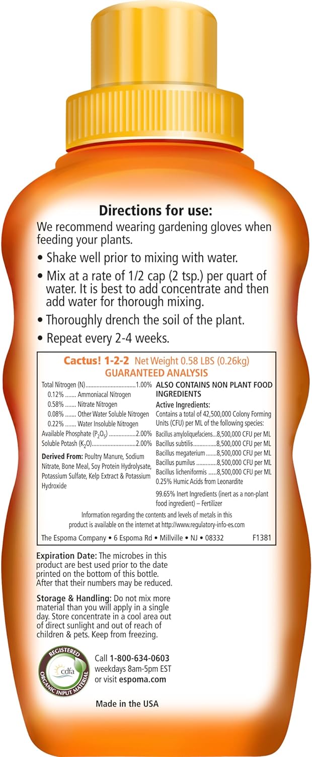 Alimento orgánico para cactus 283ml