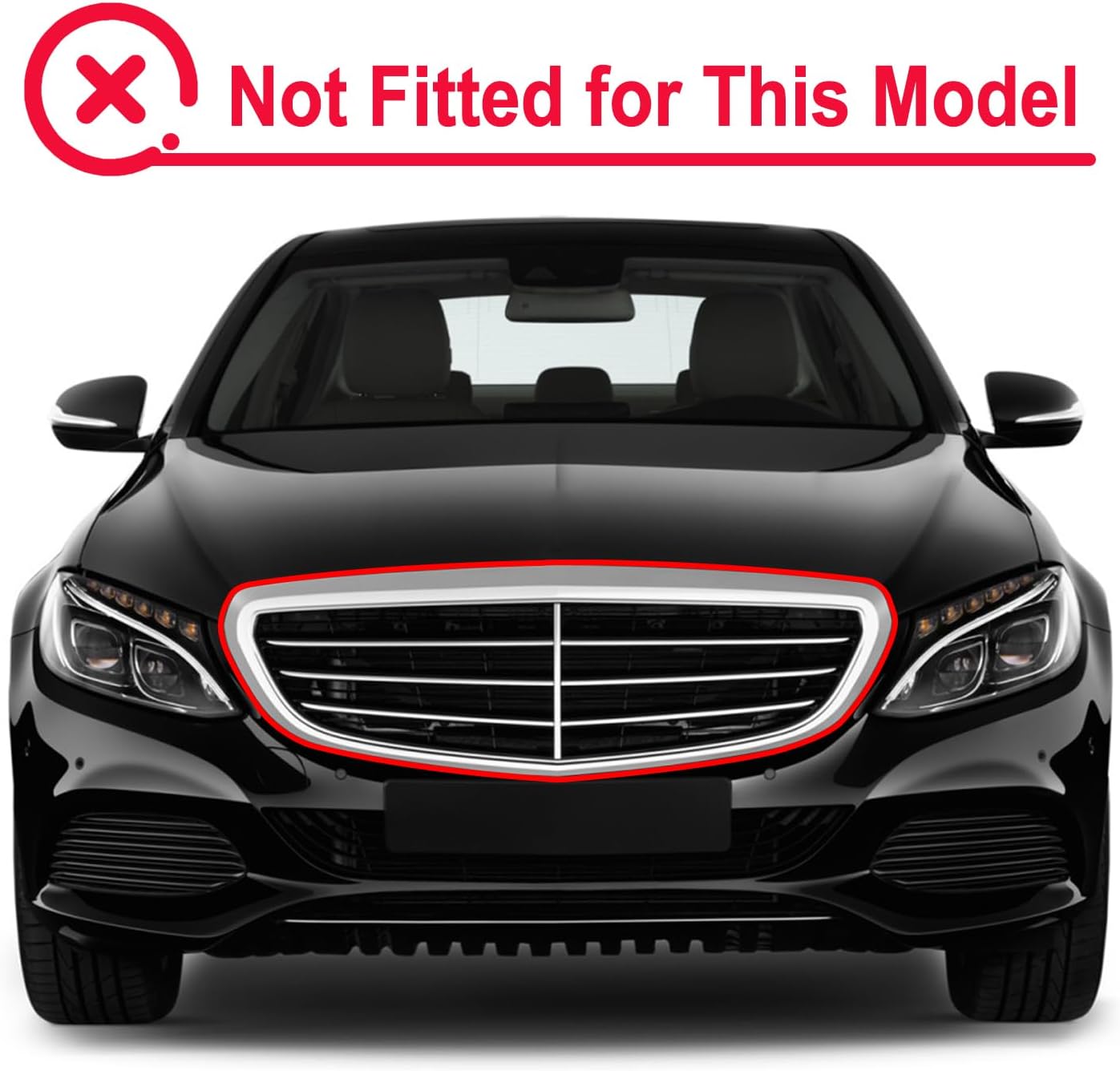 Rejilla frontal clase C para Mercedes C200 2015-2018