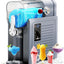 Máquina helados 2en1 Slushie Soft Serve 96oz sin hielo LED 6 modos