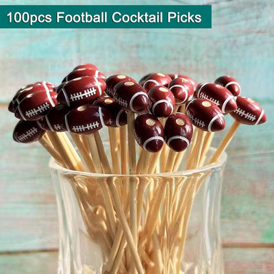 Púas fútbol americano 100 palillos 4.7pulg aperitivos brochetas