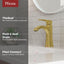 Grifo baño control único 1 mango acabado dorado cepillado