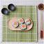 Kit fabricación sushi 2 alfombrillas bambú paleta arroz