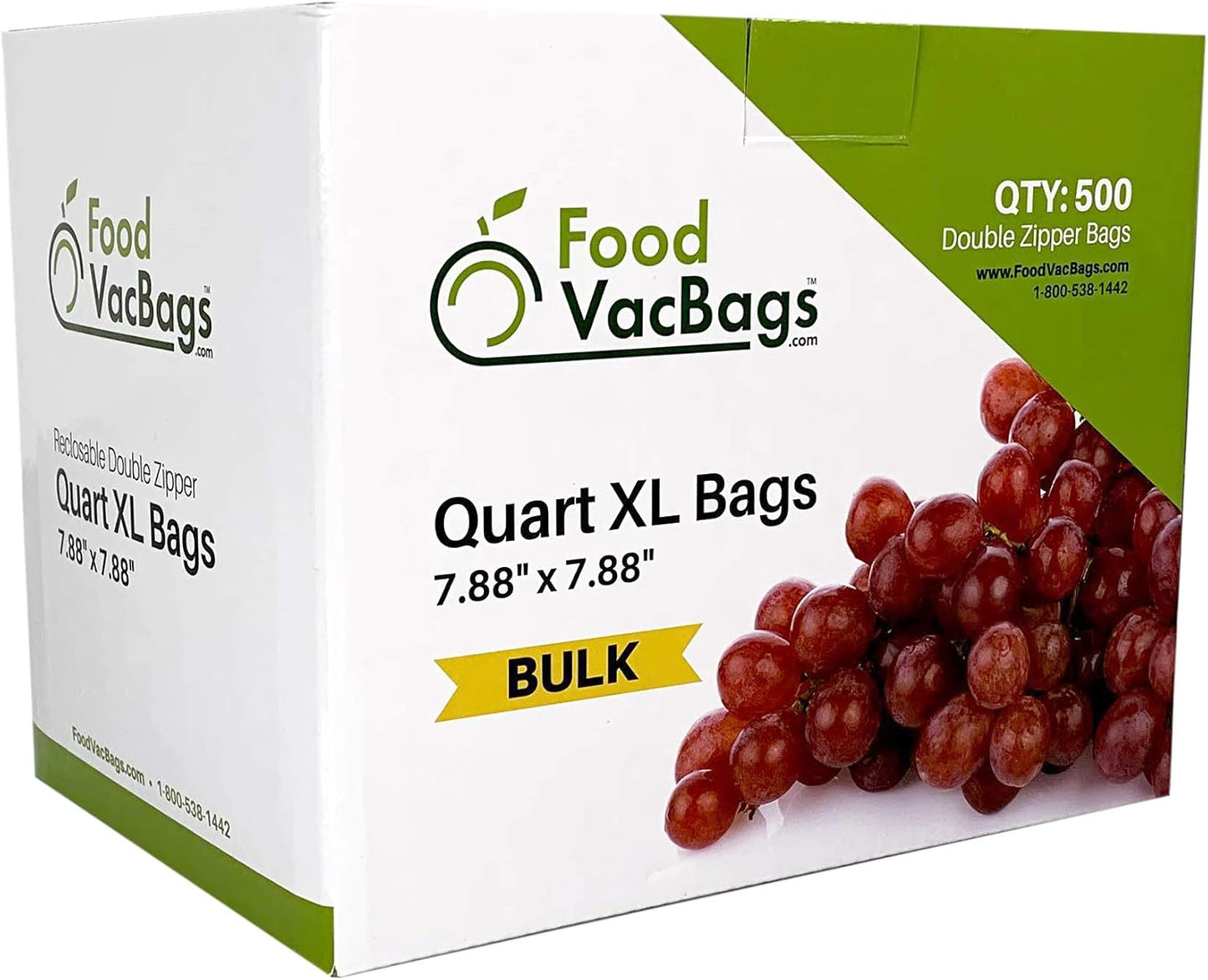500 Bolsas Cuadradas Resellable 7.88" Doble Cremallera